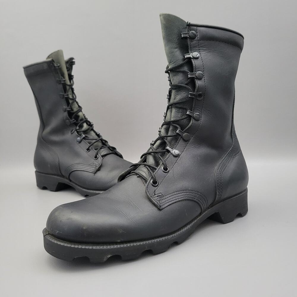VTG Ro Search Boots Black Leather Combat Military Lace Up Men’s Sz 10 R